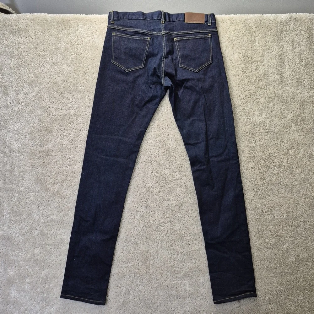 Mizzen Main Skinny Jeans Mens 34/36 Dark Wash Blue Stretch Comfort Skate Punk